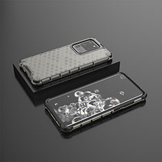 Coque Rebord Contour Silicone et Vitre Transparente Housse Etui 360 Degres AM2 pour Samsung Galaxy S20 Ultra Noir
