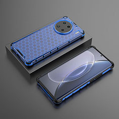 Coque Rebord Contour Silicone et Vitre Transparente Housse Etui 360 Degres AM2 pour Vivo X90 Pro 5G Bleu