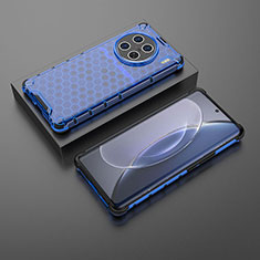Coque Rebord Contour Silicone et Vitre Transparente Housse Etui 360 Degres AM2 pour Vivo X90 Pro+ Plus 5G Bleu