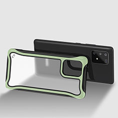 Coque Rebord Contour Silicone et Vitre Transparente Housse Etui 360 Degres pour Samsung Galaxy A91 Pastel Vert