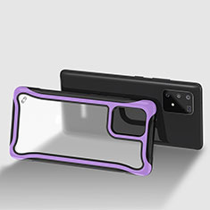 Coque Rebord Contour Silicone et Vitre Transparente Housse Etui 360 Degres pour Samsung Galaxy S10 Lite Violet