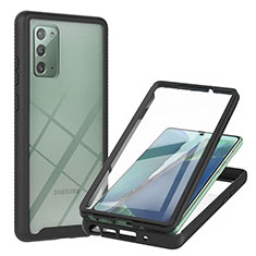 Coque Rebord Contour Silicone et Vitre Transparente Housse Etui 360 Degres YB2 pour Samsung Galaxy Note 20 5G Noir