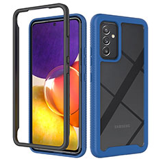 Coque Rebord Contour Silicone et Vitre Transparente Housse Etui 360 Degres ZJ4 pour Samsung Galaxy A05s Bleu