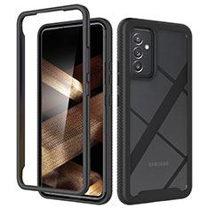 Coque Rebord Contour Silicone et Vitre Transparente Housse Etui 360 Degres ZJ4 pour Samsung Galaxy A15 5G Noir