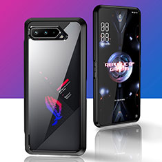 Coque Rebord Contour Silicone et Vitre Transparente Housse Etui 360 Degres ZJ5 pour Asus ROG Phone 5 Ultimate Noir