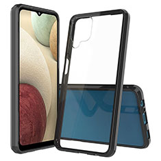 Coque Rebord Contour Silicone et Vitre Transparente Housse Etui 360 Degres ZJ5 pour Samsung Galaxy M12 Noir