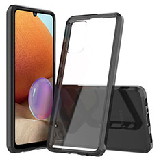 Coque Rebord Contour Silicone et Vitre Transparente Housse Etui 360 Degres ZJ5 pour Samsung Galaxy M32 5G Noir