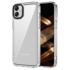 Coque Rebord Contour Silicone et Vitre Transparente Housse Etui AC1 pour Samsung Galaxy A04 4G Clair