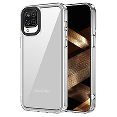 Coque Rebord Contour Silicone et Vitre Transparente Housse Etui AC1 pour Samsung Galaxy A12 5G Clair