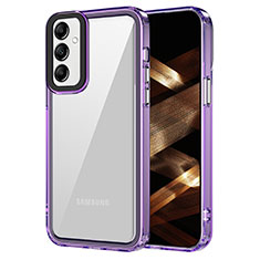 Coque Rebord Contour Silicone et Vitre Transparente Housse Etui AC1 pour Samsung Galaxy A14 5G Violet Clair