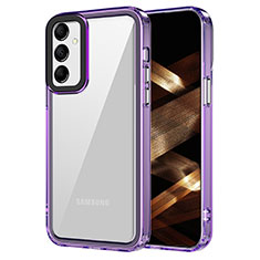 Coque Rebord Contour Silicone et Vitre Transparente Housse Etui AC1 pour Samsung Galaxy A25 5G Violet Clair