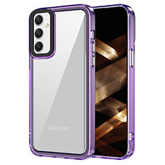 Coque Rebord Contour Silicone et Vitre Transparente Housse Etui AC1 pour Samsung Galaxy A34 5G Violet Clair