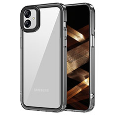 Coque Rebord Contour Silicone et Vitre Transparente Housse Etui AC1 pour Samsung Galaxy F04 Noir