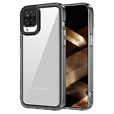 Coque Rebord Contour Silicone et Vitre Transparente Housse Etui AC1 pour Samsung Galaxy F12 Noir