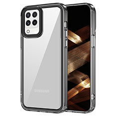 Coque Rebord Contour Silicone et Vitre Transparente Housse Etui AC1 pour Samsung Galaxy M32 4G Noir