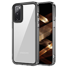 Coque Rebord Contour Silicone et Vitre Transparente Housse Etui AC1 pour Samsung Galaxy S20 FE 4G Noir