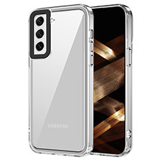 Coque Rebord Contour Silicone et Vitre Transparente Housse Etui AC1 pour Samsung Galaxy S21 FE 5G Clair
