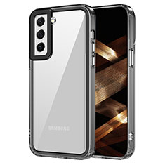 Coque Rebord Contour Silicone et Vitre Transparente Housse Etui AC1 pour Samsung Galaxy S21 FE 5G Noir