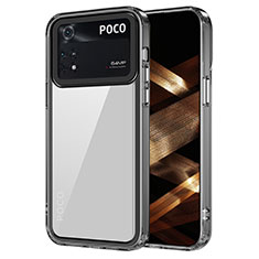 Coque Rebord Contour Silicone et Vitre Transparente Housse Etui AC1 pour Xiaomi Poco M4 Pro 4G Noir