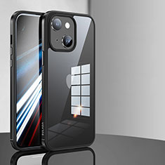 Coque Rebord Contour Silicone et Vitre Transparente Housse Etui LD1 pour Apple iPhone 13 Noir