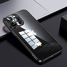 Coque Rebord Contour Silicone et Vitre Transparente Housse Etui LD2 pour Apple iPhone 14 Pro Noir