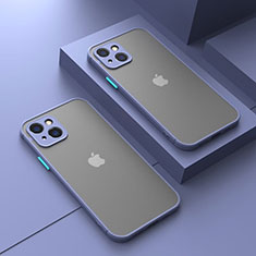 Coque Rebord Contour Silicone et Vitre Transparente Housse Etui LS1 pour Apple iPhone 13 Gris Lavende