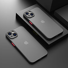 Coque Rebord Contour Silicone et Vitre Transparente Housse Etui LS1 pour Apple iPhone 14 Plus Noir