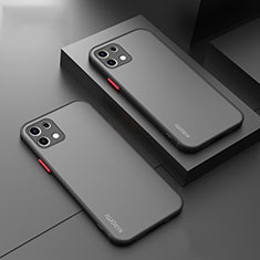 Coque Rebord Contour Silicone et Vitre Transparente Housse Etui M01 pour Xiaomi Mi 11 5G Noir