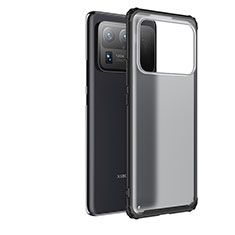 Coque Rebord Contour Silicone et Vitre Transparente Housse Etui M01 pour Xiaomi Mi 11 Ultra 5G Noir