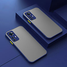 Coque Rebord Contour Silicone et Vitre Transparente Housse Etui M01 pour Xiaomi Mi 12 5G Bleu