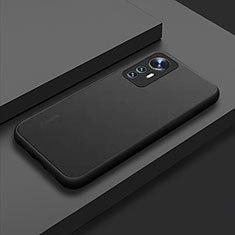 Coque Rebord Contour Silicone et Vitre Transparente Housse Etui M02 pour Xiaomi Mi 12 5G Noir