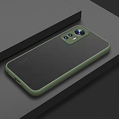 Coque Rebord Contour Silicone et Vitre Transparente Housse Etui M02 pour Xiaomi Mi 12 5G Pastel Vert