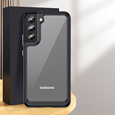 Coque Rebord Contour Silicone et Vitre Transparente Housse Etui M03 pour Samsung Galaxy S24 Plus 5G Noir