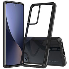 Coque Rebord Contour Silicone et Vitre Transparente Housse Etui M07 pour Xiaomi Mi 12S 5G Noir