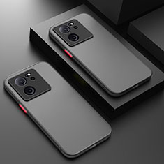 Coque Rebord Contour Silicone et Vitre Transparente Housse Etui P01 pour Xiaomi Mi 13T 5G Noir