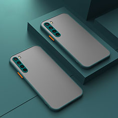 Coque Rebord Contour Silicone et Vitre Transparente Housse Etui P01 pour Xiaomi Redmi Note 8 (2021) Vert