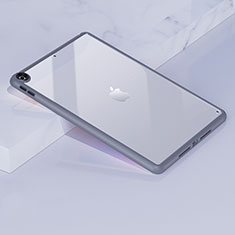 Coque Rebord Contour Silicone et Vitre Transparente Housse Etui pour Apple iPad 10.2 (2019) Gris Lavende