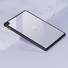 Coque Rebord Contour Silicone et Vitre Transparente Housse Etui pour Apple iPad 10.2 (2019) Noir