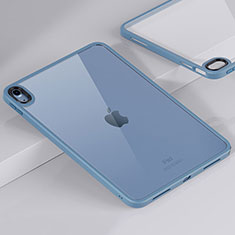 Coque Rebord Contour Silicone et Vitre Transparente Housse Etui pour Apple iPad 10.9 (2022) Bleu