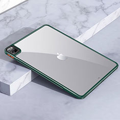 Coque Rebord Contour Silicone et Vitre Transparente Housse Etui pour Apple iPad Pro 11 (2020) Vert