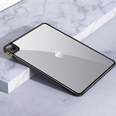 Coque Rebord Contour Silicone et Vitre Transparente Housse Etui pour Apple iPad Pro 12.9 (2020) Noir