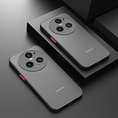 Coque Rebord Contour Silicone et Vitre Transparente Housse Etui pour Huawei Honor Magic5 Ultimate 5G Noir