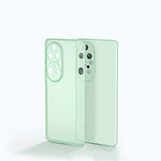 Coque Rebord Contour Silicone et Vitre Transparente Housse Etui pour Huawei P50 Pro Vert