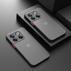 Coque Rebord Contour Silicone et Vitre Transparente Housse Etui pour OnePlus 12 5G Noir
