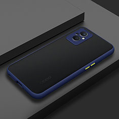 Coque Rebord Contour Silicone et Vitre Transparente Housse Etui pour OnePlus Nord N20 5G Bleu