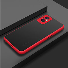 Coque Rebord Contour Silicone et Vitre Transparente Housse Etui pour OnePlus Nord N20 5G Rouge