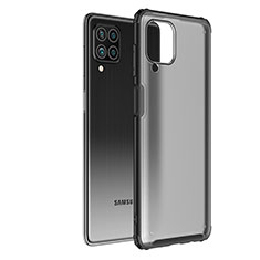 Coque Rebord Contour Silicone et Vitre Transparente Housse Etui pour Samsung Galaxy F62 5G Noir
