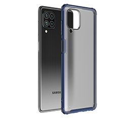 Coque Rebord Contour Silicone et Vitre Transparente Housse Etui pour Samsung Galaxy M62 4G Bleu