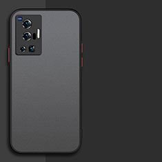 Coque Rebord Contour Silicone et Vitre Transparente Housse Etui pour Vivo X70 Pro 5G Noir