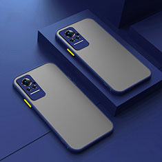 Coque Rebord Contour Silicone et Vitre Transparente Housse Etui pour Xiaomi Civi 1S 5G Bleu